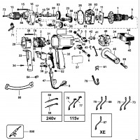 DEWALT DW130 MIXER (TYPE 1) Spare Parts