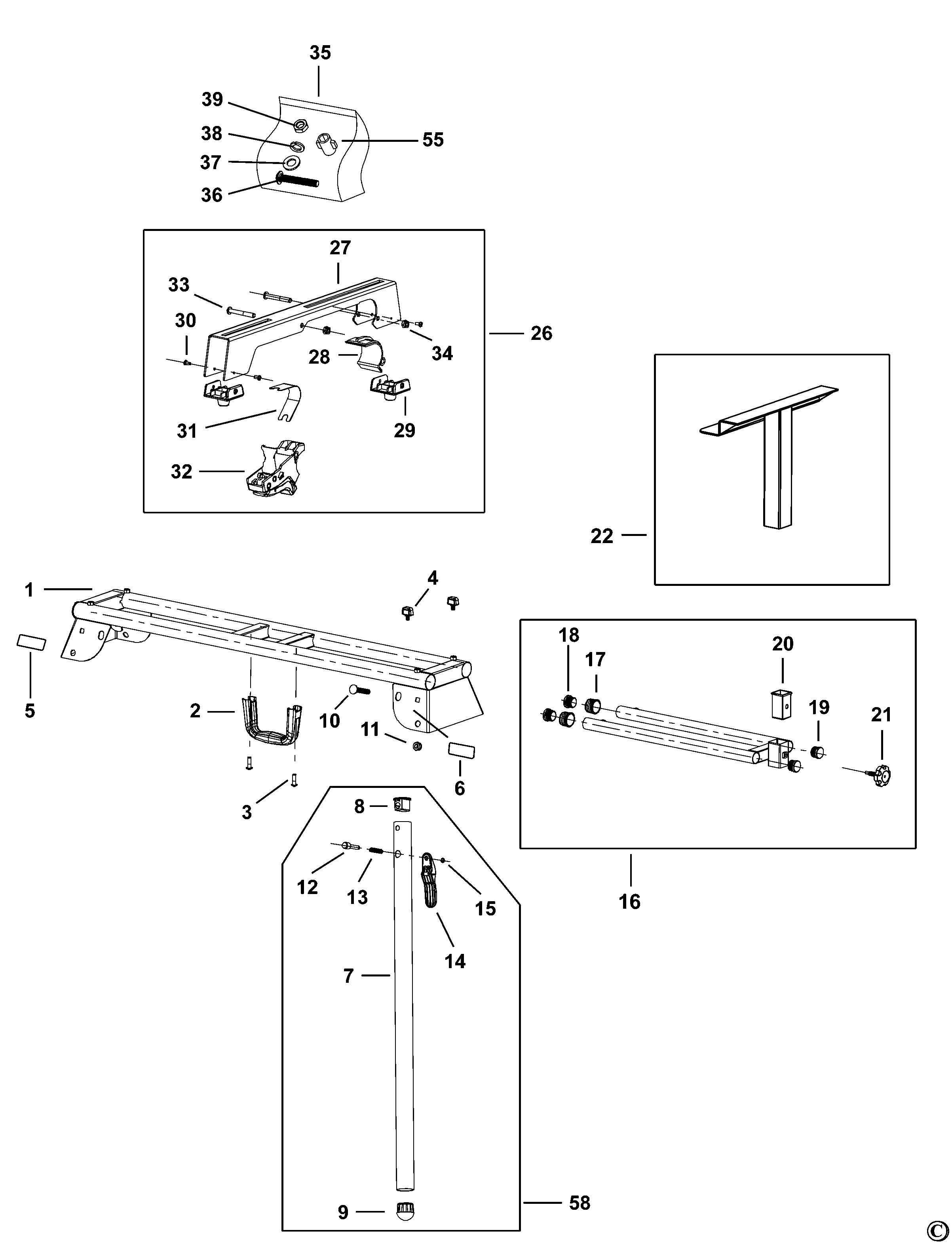 Black & Decker Bez100-xj Type 1 Mitre Saw Stand Spare Parts SPARE .