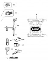 DeWalt DCE080D1RS 18 Volt XR Cordless Rotary Laser Spare Parts