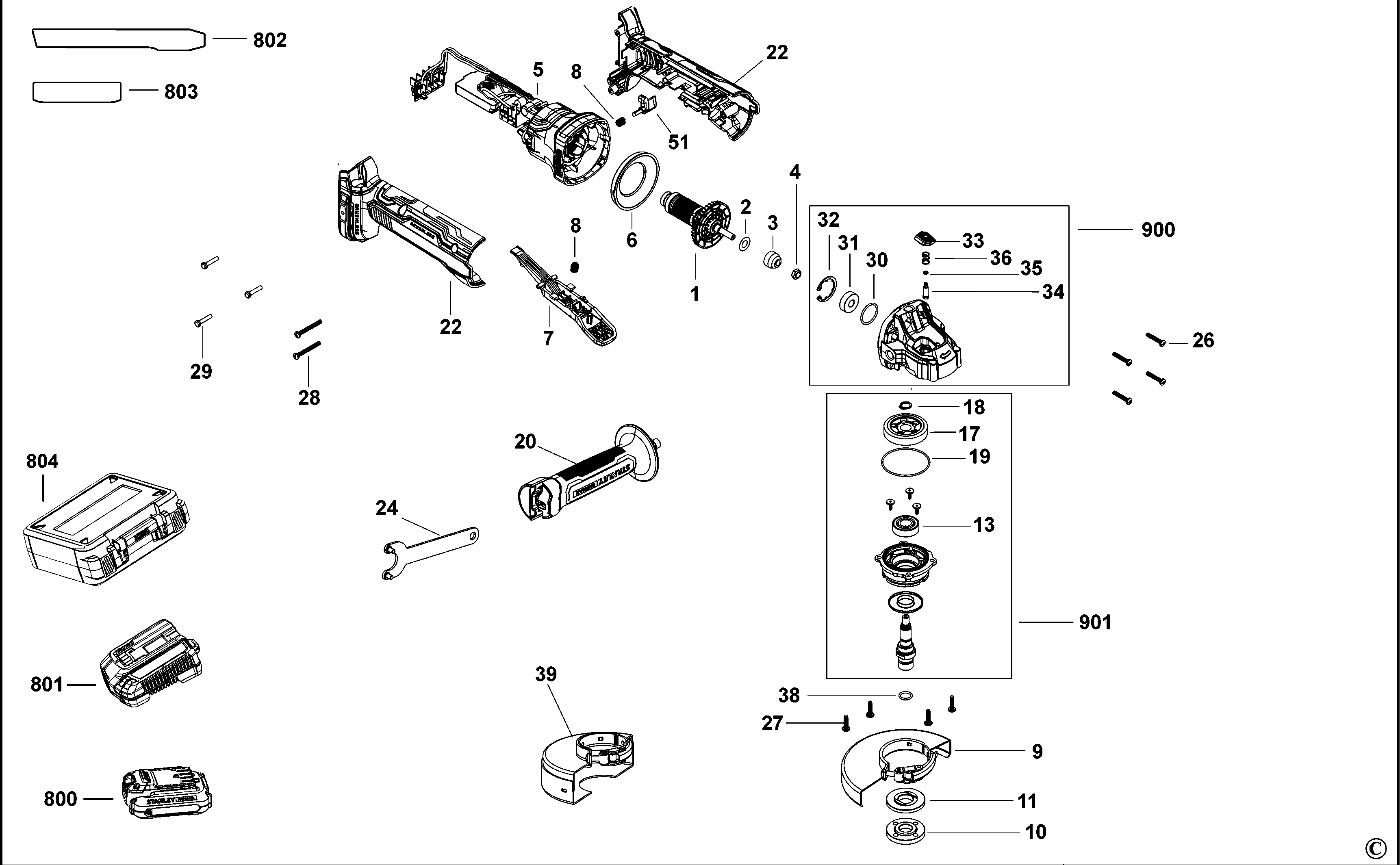 Image of Stanley SFMCG700 angle grinder