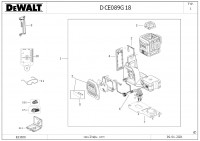 DeWalt DCE089G18 GB Crossline Laser Type 1 Spare Parts