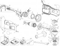 DeWalt DC415N-XJ Cordless Angle Grinder Spare Parts Type 2