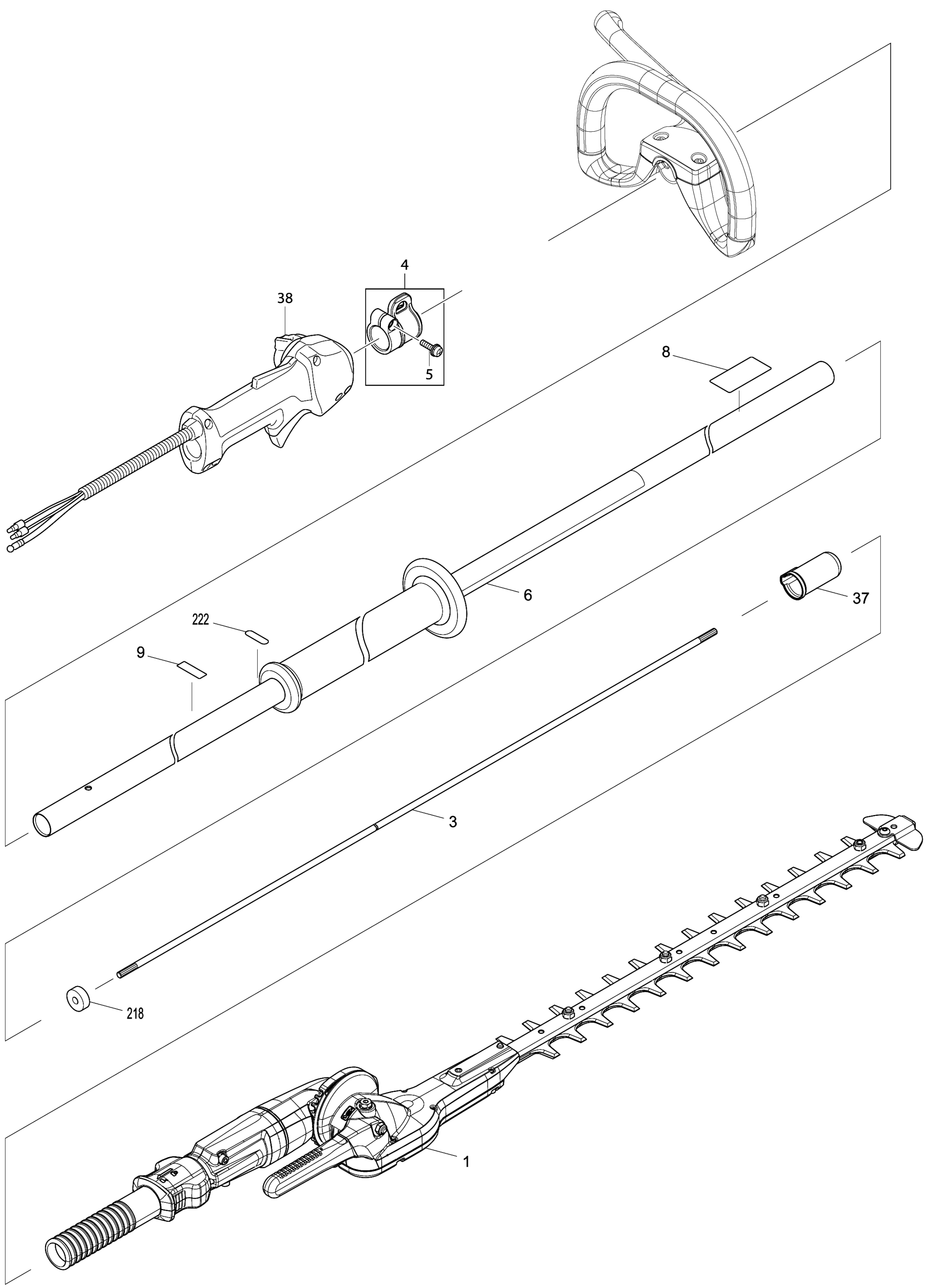 Medaille Informeer straal Makita En4950h Petrol Pole Hedge Trimmer Spare Parts SPARE_EN4950H from  Spare Parts World