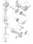 Makita GA0007G 115MM Cordless Angle Grinder Spare Parts