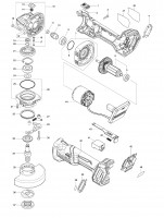 Makita GA0007G 115MM Cordless Angle Grinder Spare Parts