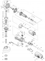 Makita GA4540C 115Mm Angle Grinder Spare Parts