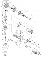 Makita GA4540R 115Mm Angle Grinder Spare Parts