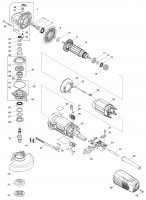 Makita GA4540 115Mm Angle Grinder Spare Parts