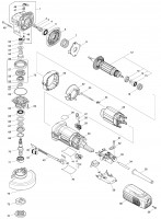 Makita GA4541R 115Mm Angle Grinder Spare Parts