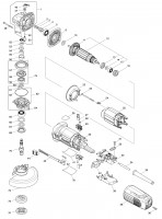 Makita GA5040R 125Mm Angle Grinder Spare Parts