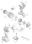 Makita HP002GZ 40 Volt XGT Cordless Brushless Combi Drill Spare Parts