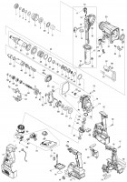 Makita HR003G 28Mm Crdls Combination Hammer Spare Parts