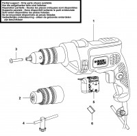 BLACK & DECKER KR454RE HAMMER DRILL (TYPE 2) Spare Parts