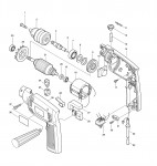 Makita NHP1300S 13MM Hammer Drill Spare Parts