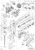 Hikoki Nt1865Dbal Cordless Nailer Nt1865Dbal Spare Parts