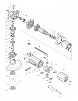Makita SMA900 115MM Angle Grinder Spare Parts