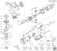 FEIN 72217309360 WSG8-115 (60 Hz, 120 V) Compact Angle Grinders Spare Parts