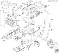 FEIN 92029223240 FEIN Dustex 35LX / Turbo II X_ (50/60 Hz, 220-240 V) Vacuum Cleaner / Water Vac Spare Parts
