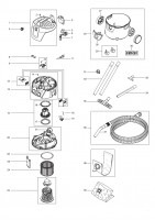 Makita VC2000L Vacuum Cleaner 20L Spare Parts