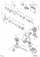 Hikoki Wh36Da Cordless Impact Driver Wh 36Da Spare Parts