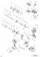 Hikoki Wr18Dh Cordless Impact Wrench Wr18Dh Spare Parts