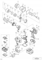 Hikoki Wr36Df Cordless Impact Wrench Wr36Df Spare Parts