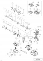 Hikoki Wr36Dh Cordless Impact Wrench Wr36Dh Spare Parts