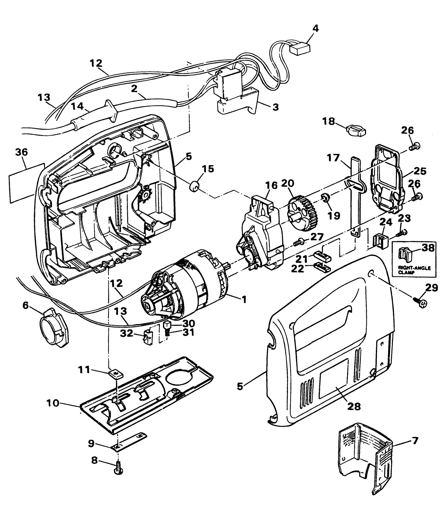 Black Decker Cp300 Jigsaw type 1 Spare Parts SPARE CP300 TYPE 1 Black Decker Cp300 Jigsaw type 1 Spare Parts SPARE CP300 TYPE 1