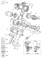 BLACK & DECKER P1950K CORDLESS DRILL (TYPE 1) Spare Parts