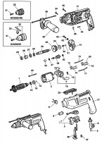 BLACK & DECKER KD250 DRILL (TYPE 1) Spare Parts