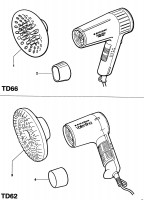 BLACK & DECKER TD62 HAIRDRYER (TYPE 1) Spare Parts