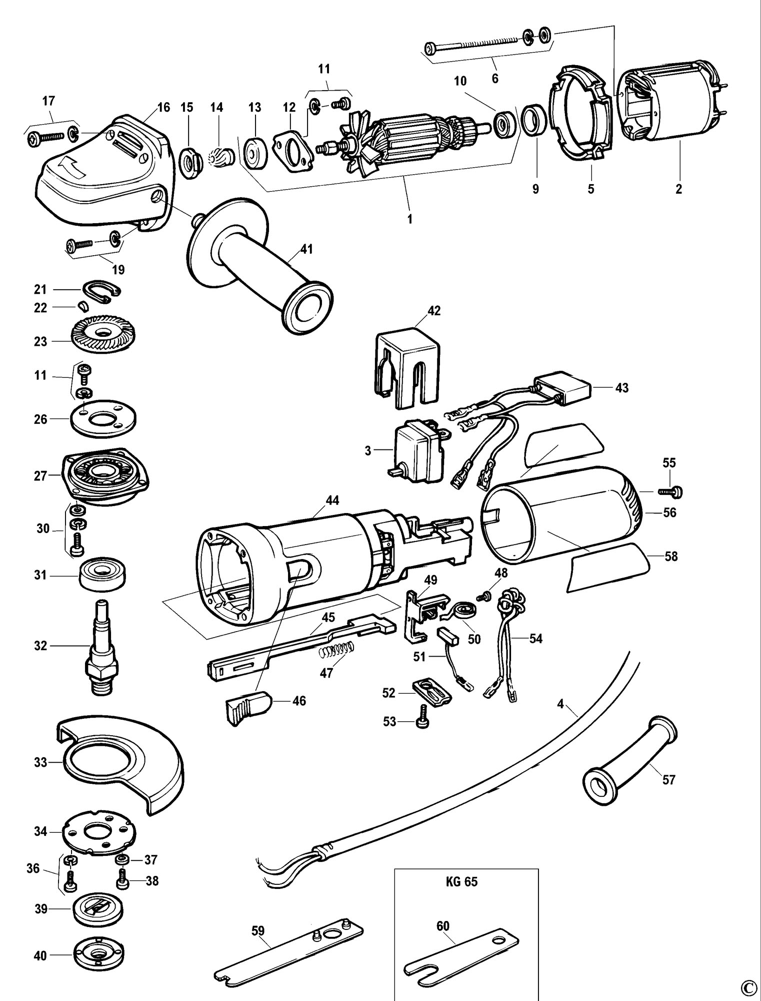 Image of Black & Decker KG72 angle grinder