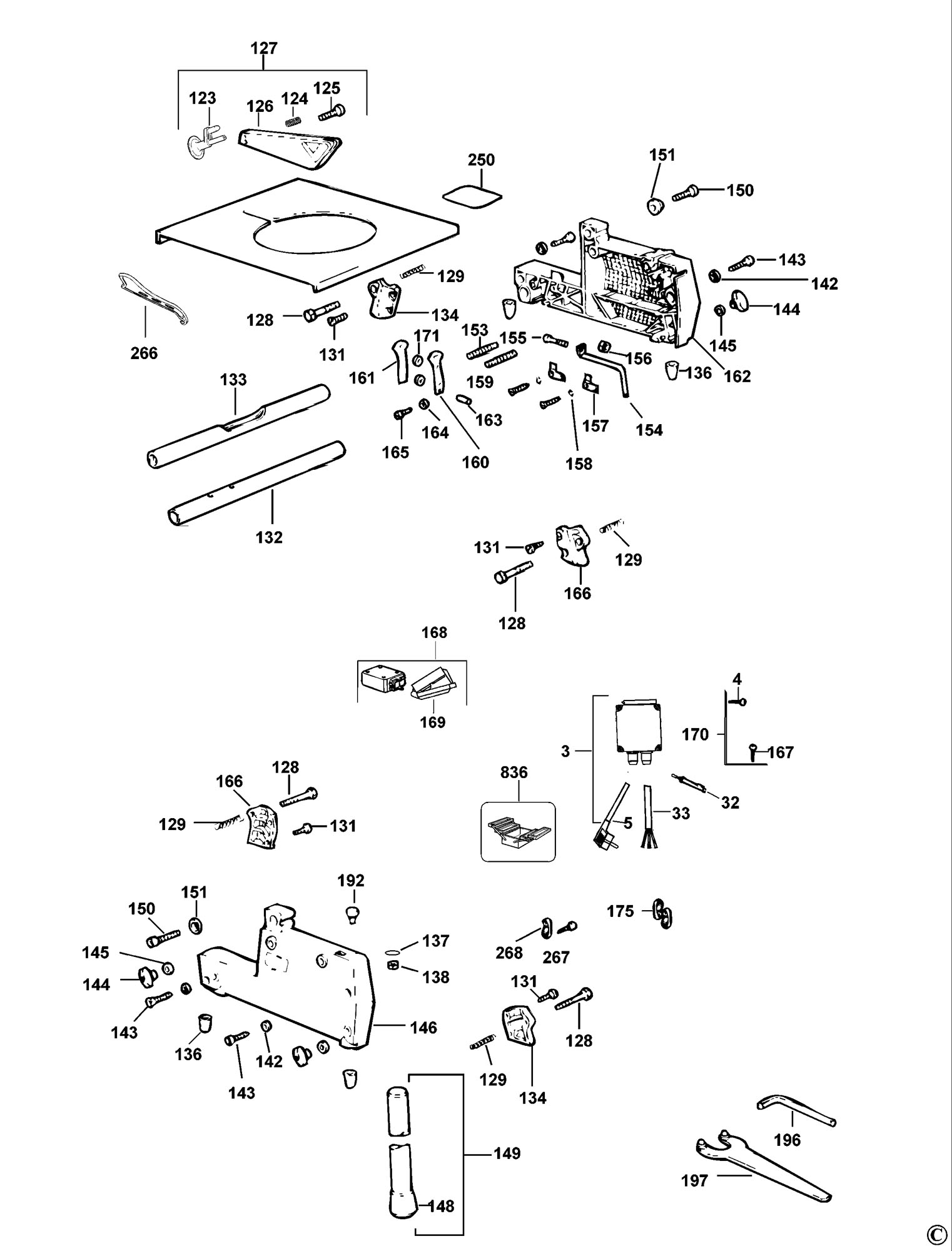 Dewalt Dw742 Combination Saw (type Parts SPARE_DW742/TYPE_1 Spare Parts World