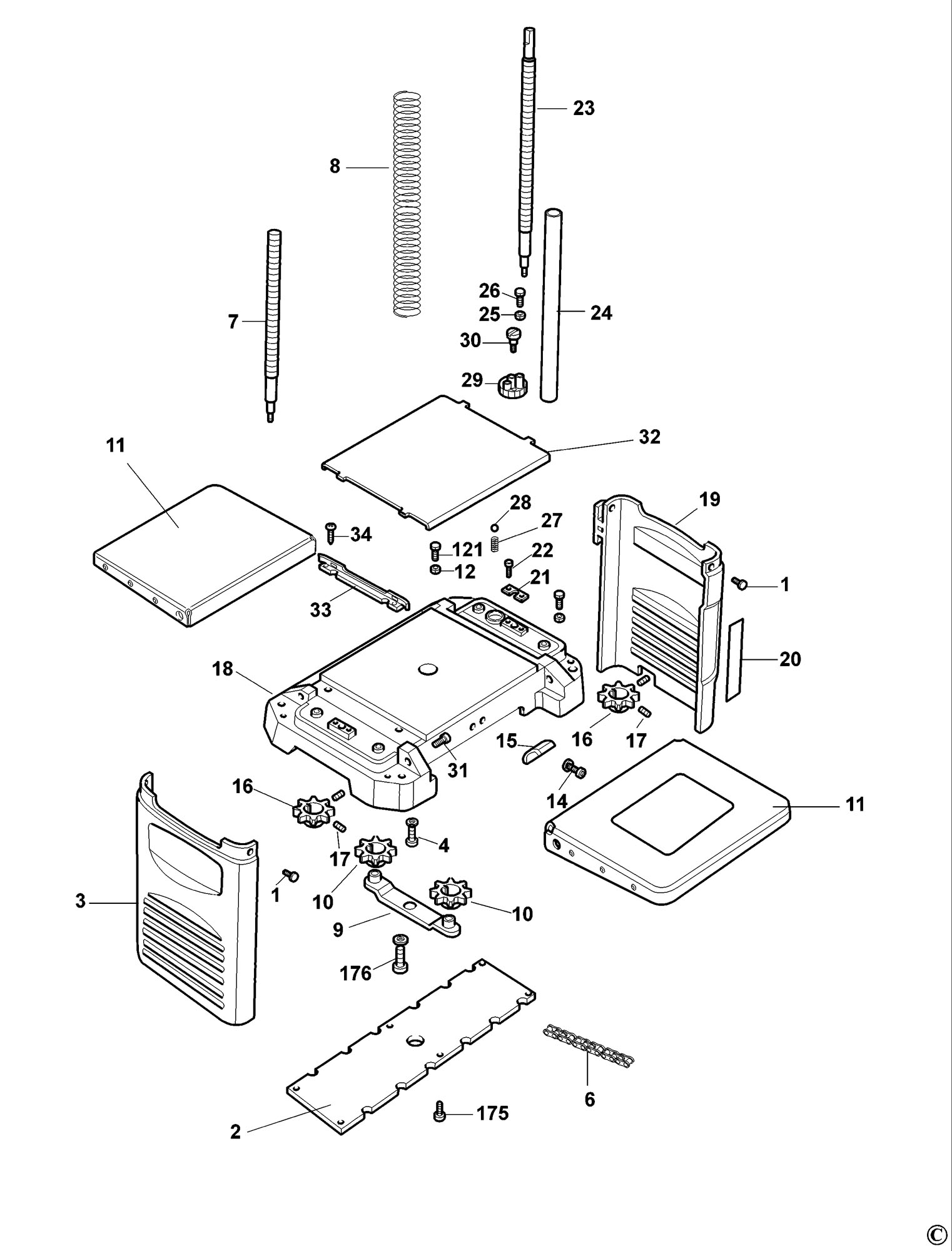 systematisk Watt Kæreste Dewalt Dw733 Planer Thicknesser (type 1) Spare Parts SPARE_DW733/TYPE_1  from Spare Parts World