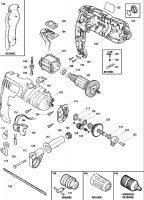 BLACK & DECKER KR850CRE HAMMER DRILL (TYPE 1) Spare Parts