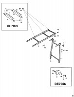 DEWALT DE7056 RETRACT WHEEL KIT (TYPE 1) Spare Parts