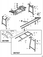 DEWALT DE7073 EXTENSION TABLE (TYPE 1) Spare Parts