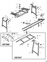 DEWALT DE7076 EXTENSION TABLE (TYPE 1) Spare Parts