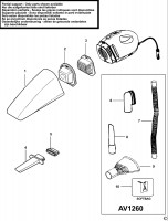 BLACK & DECKER AV1200 CAR VAC (TYPE 1) Spare Parts