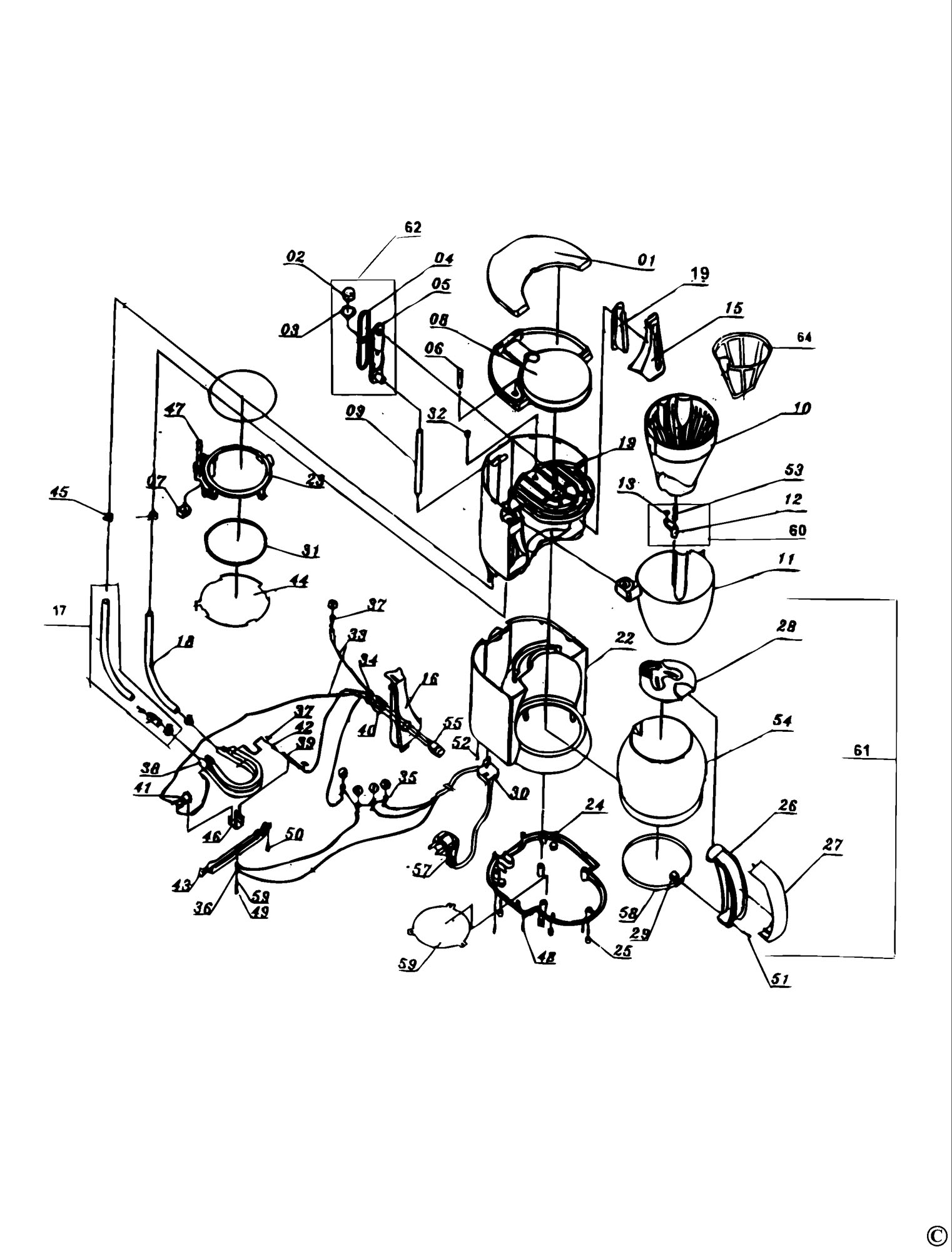 BLACK & DECKER DCM75 COFFEEMAKER (TYPE 1) Spare Parts