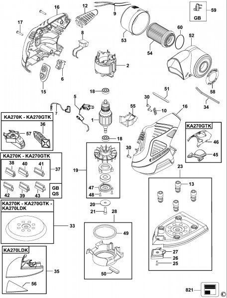 Black and decker shop ka161 spares