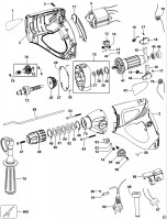 BLACK & DECKER KR999CK HAMMER DRILL (TYPE 1) Spare Parts