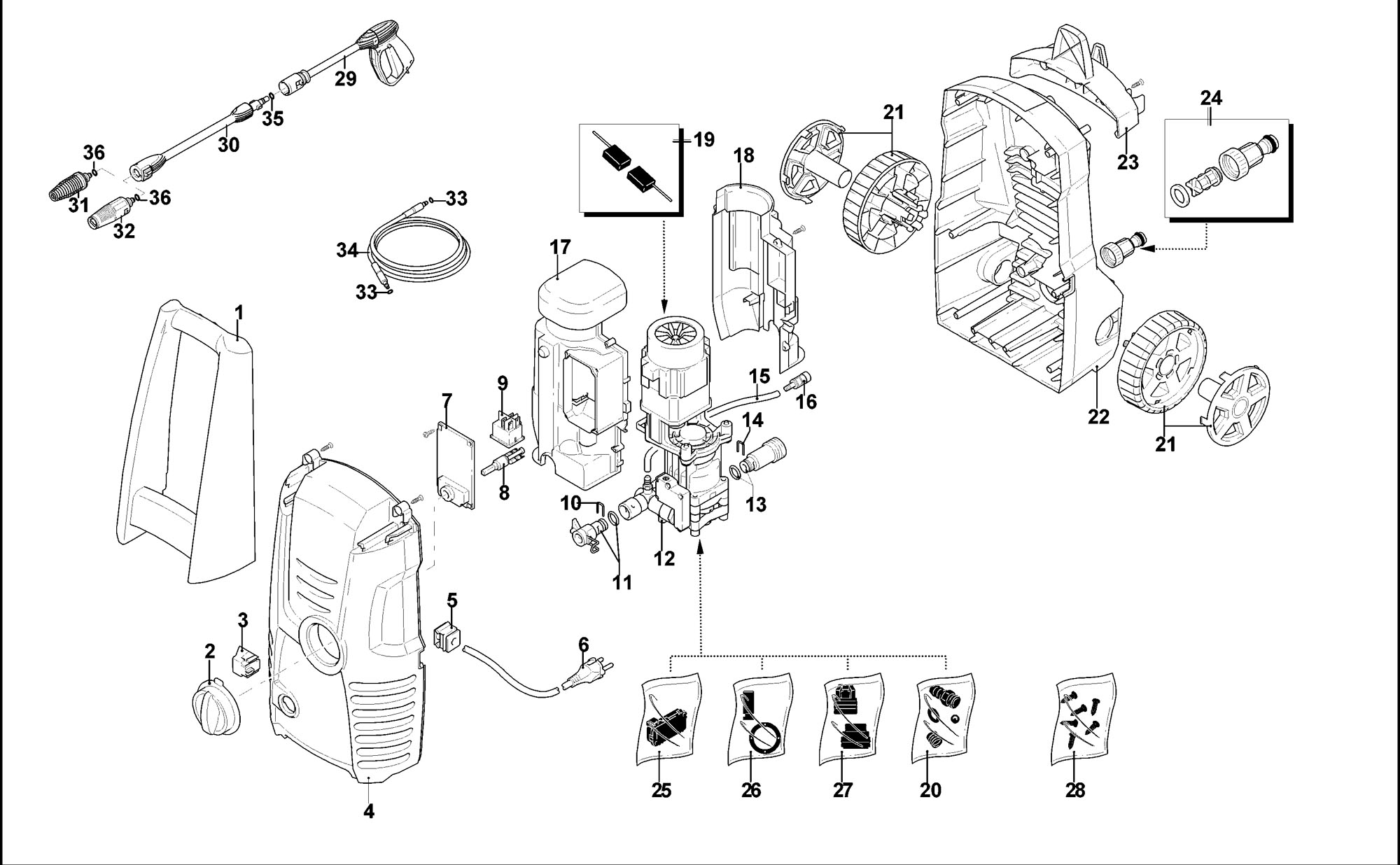 Black & Decker Pw1500s Pressure Washer (type 1) Spare Parts  SPARE_PW1500S/TYPE_1 from Spare Parts World