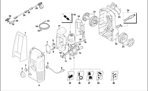 Black & Decker PW1400K Type 1 Pressure Washer Spare Parts - Part Shop Direct