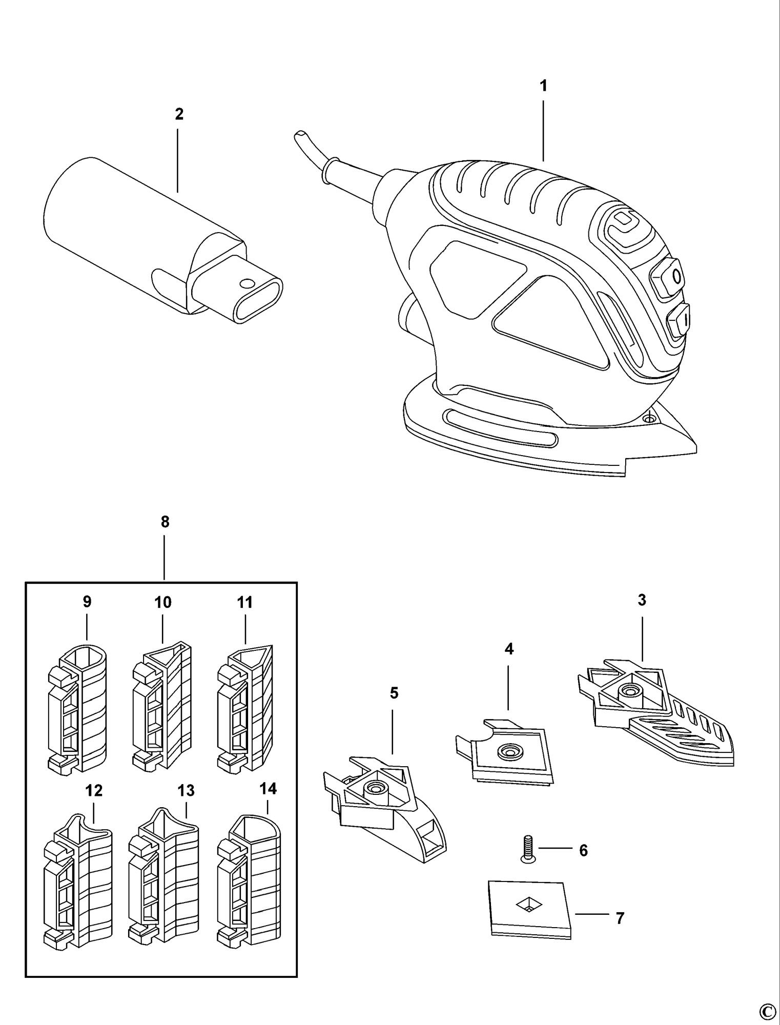 Black & Decker KA165GT Type 1 Palm Grip Sander Spare Parts - Part Shop  Direct