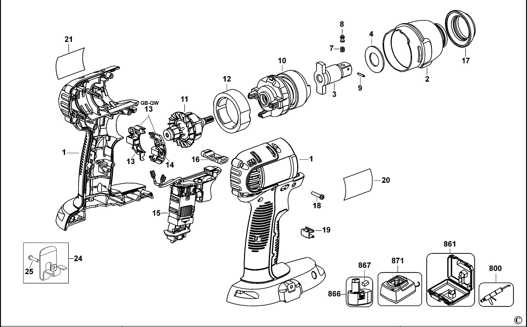 Dewalt dc820 clearance impact wrench