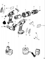 BLACK & DECKER CD180 CORDLESS DRILL (TYPE 1) Spare Parts