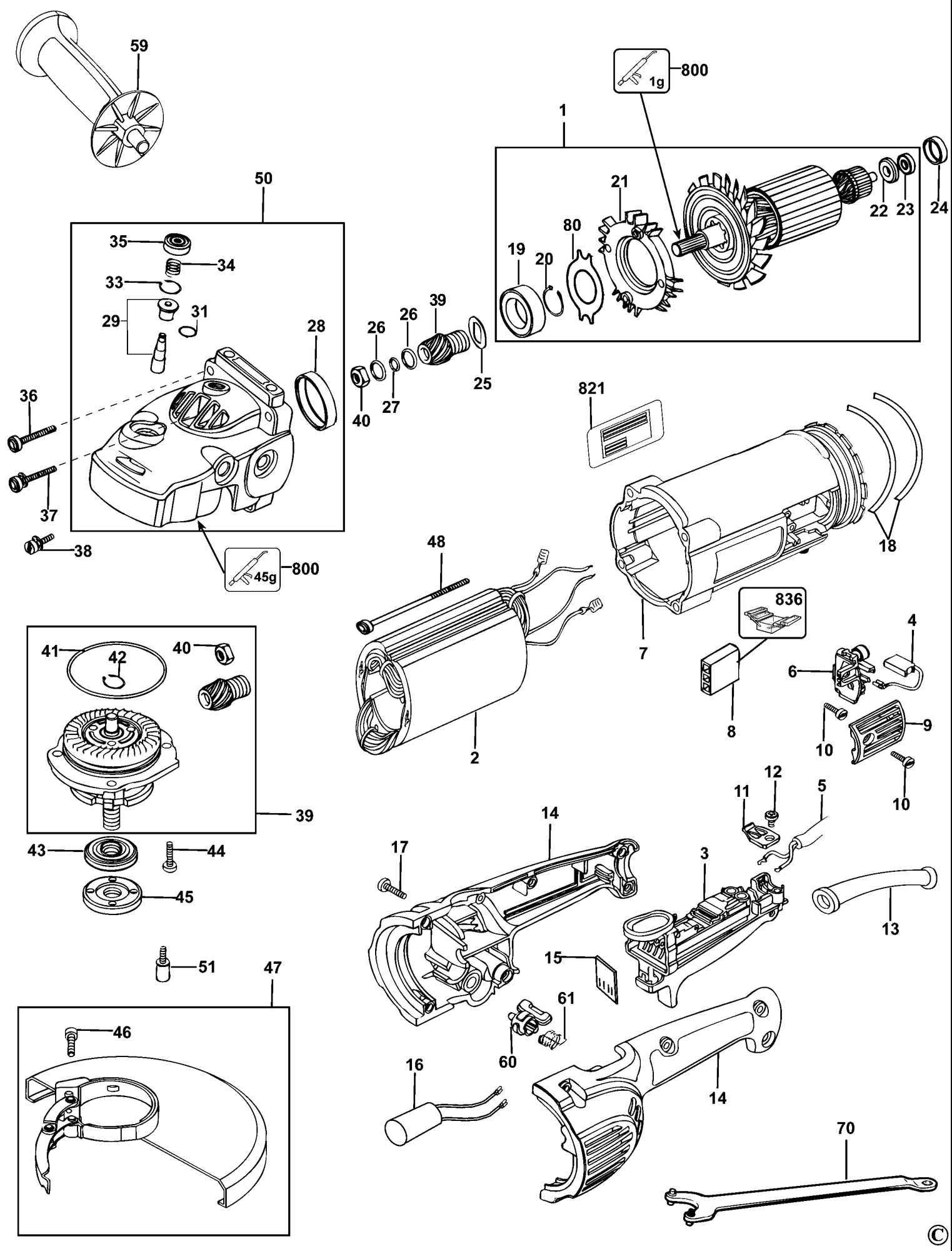 Image of DeWalt D28750 angle grinder