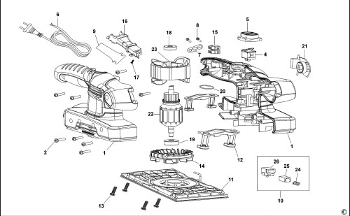 Black & Decker Bdm55 Sander (type 1) Spare Parts SPARE_BDM55