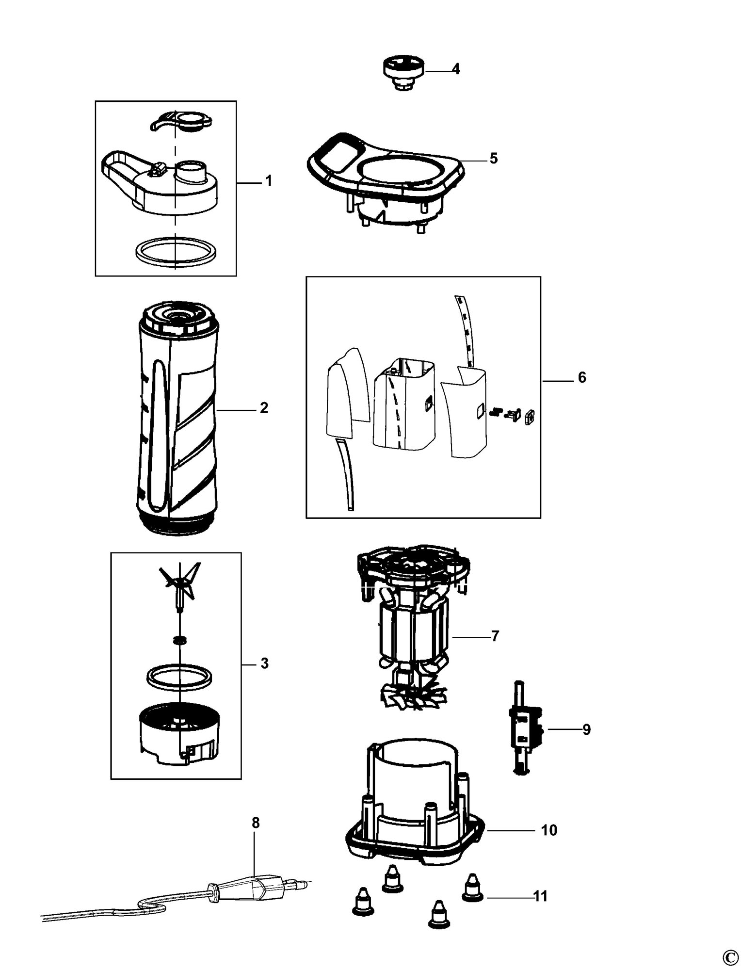 Black & Decker BX3500 Type 1 Blender Spare Parts - Part Shop Direct